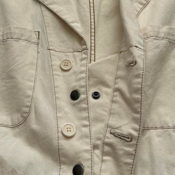 Pistola Parker Short Romper – Women’s Medium – Ecru Denim - Picture 2 of 6